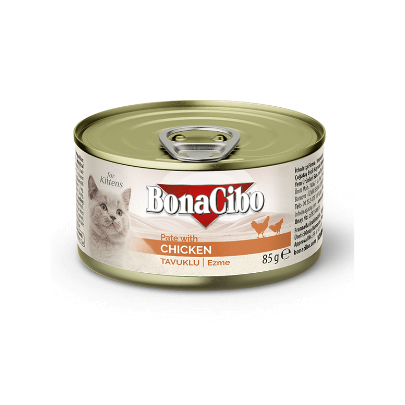 BonaCibo Adult Pâté de poulet pour chatons 85g