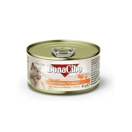 BonaCibo Adult Pâté de de poulet et de dinde pour chats 85g Bunacibo - 1