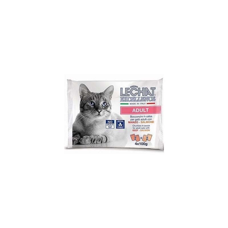 PACK POCHON LE CHAT EXCELLENCE ADULT 4*100G