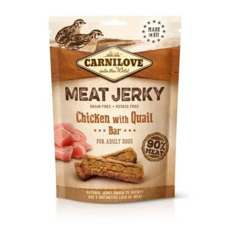 Friandises Chien-CARNILOVE JERKY CHICKEN & QUAIL BAR 100 G-Tunisie