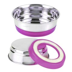 Gamelles et Distributeurs-GAMELLE INOX FLUO FUCHSIA 820 ml-Tunisie