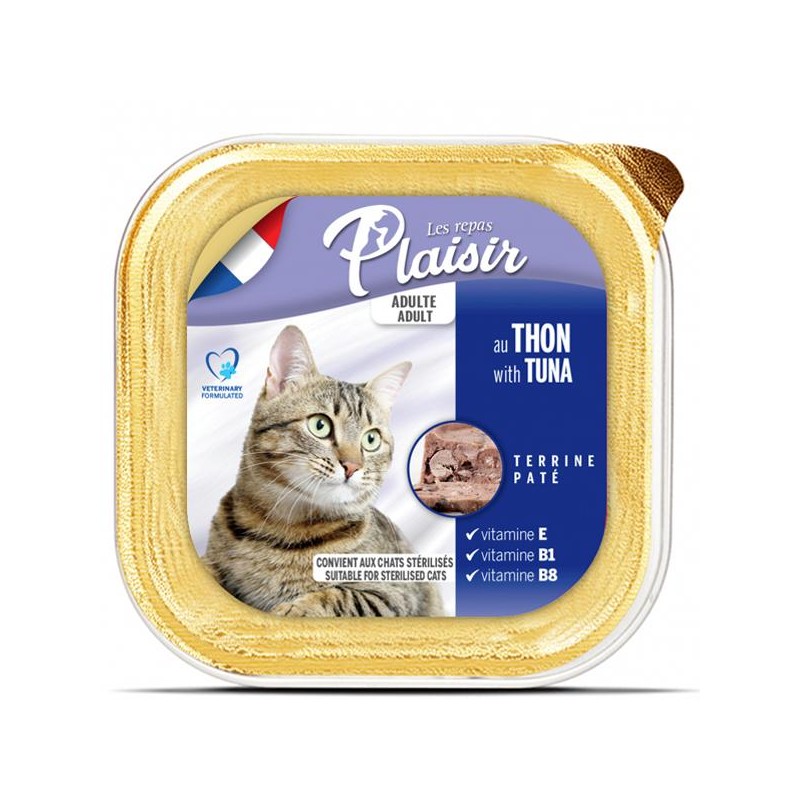 Pack 4 + 1 Barquettes Plaisir Chat Adult au Thon 100gr