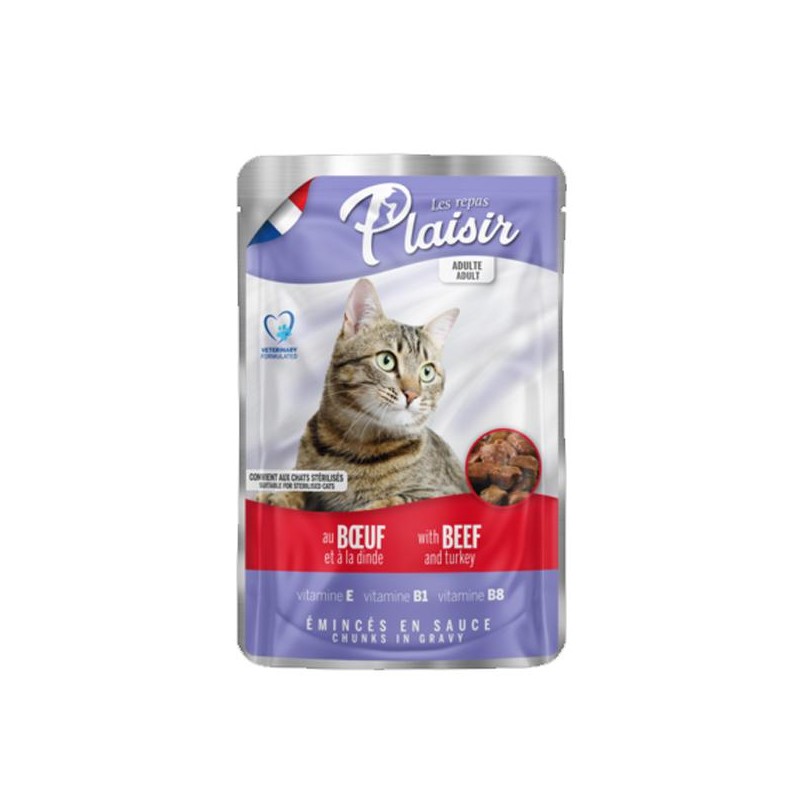 Pack 4 + 1 Pochon Plaisir au Boeuf et à la dinde 100gr