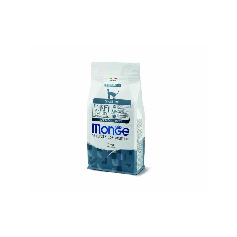 MONGE CAT MONO Sterilised Trout 1.5 Kg