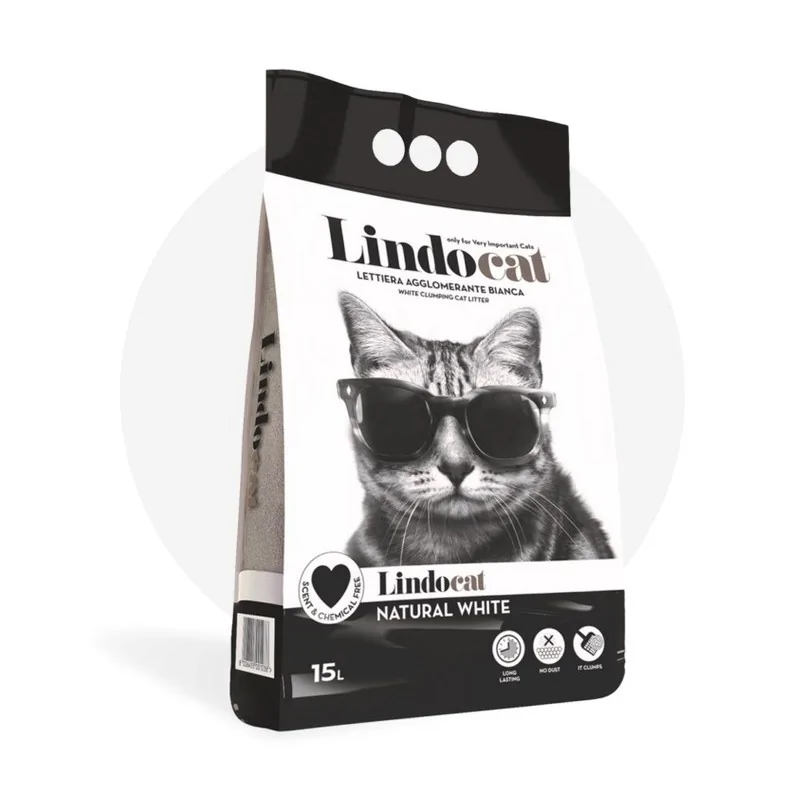 Litières Agglomérantes-Lindocat Natural White 10L-Tunisie