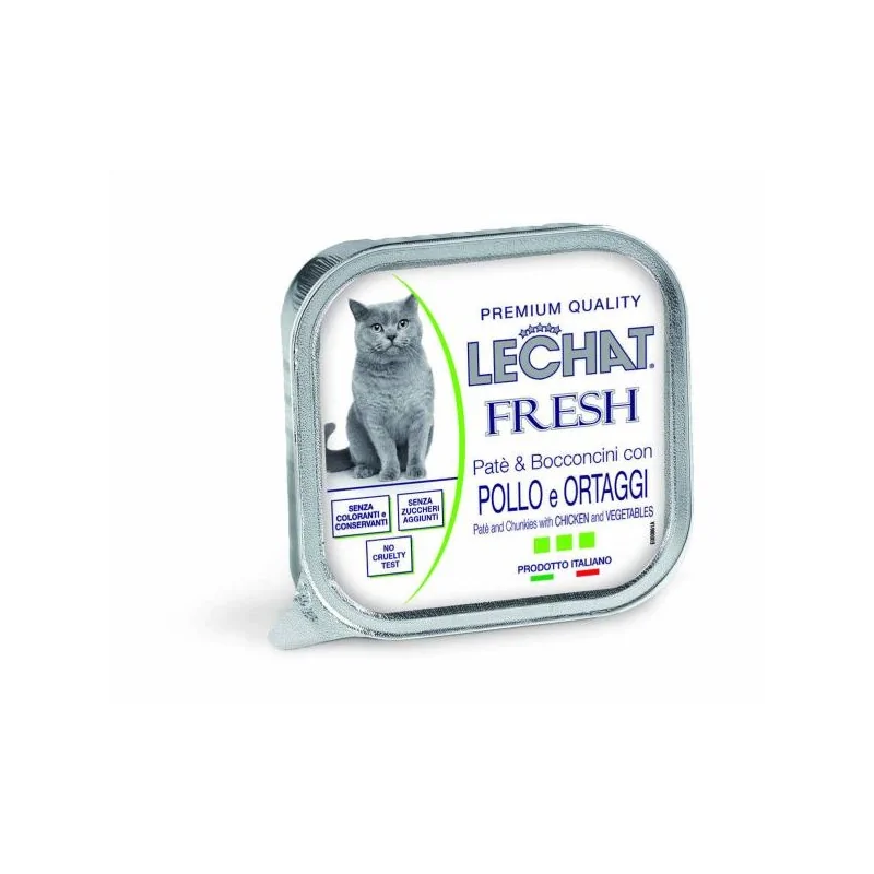 Humides Chat-LECHAT EXCELLENCE Fresh Poulet et Légumes 100g-Tunisie