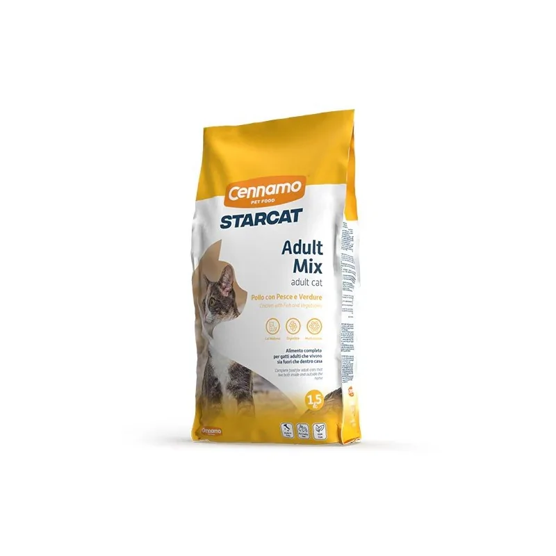 Croquettes Chat-Croquettes pour Chat Starcat Mix 1.5 kg-Tunisie