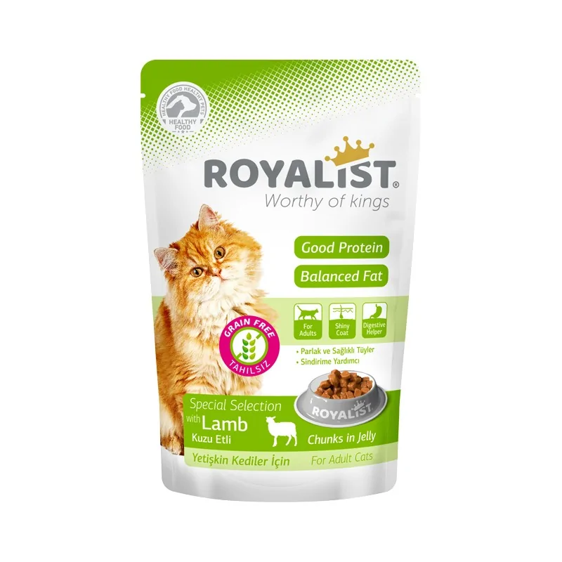 Humides Chat-Royalist Chunks en Gelée à l'Agneau pour Chats Adultes 85 g-Tunisie