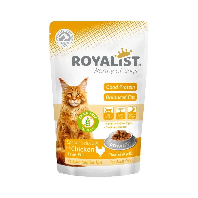 Humides Chat-Royalist Chunks en Gelée au Poulet pour Chats Adultes 85 g-Tunisie