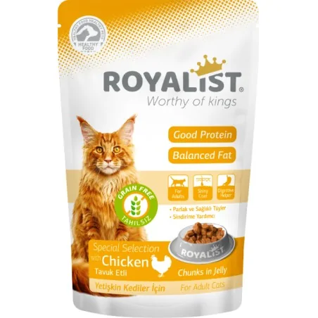 Humides Chat-Royalist Chunks en Gelée au Poulet pour Chats Adultes 85 g-Tunisie