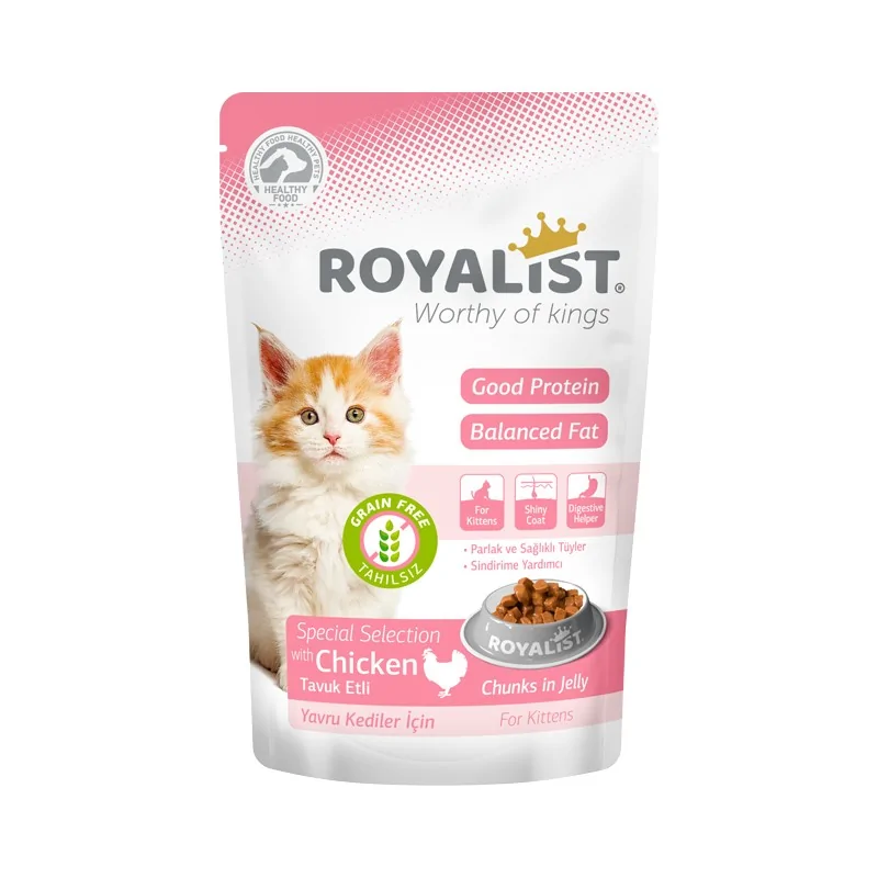 Humides Chat-Royalist Pâtée au Poulet pour Chatons 85 g-Tunisie