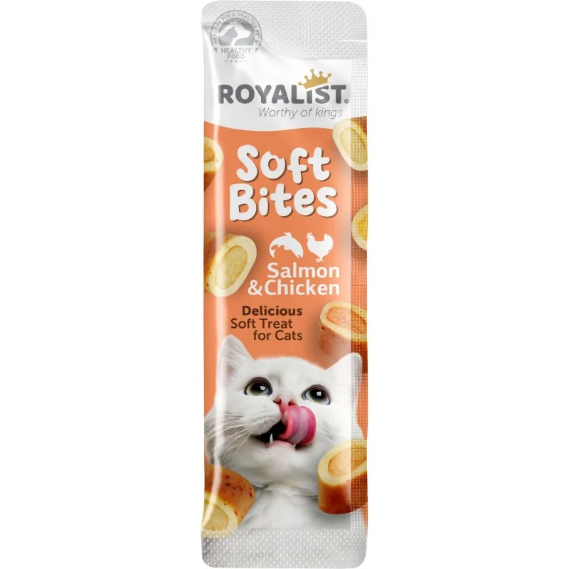 Friandises Chat-Royalist Friandises tendres au saumon et poulet – 10g-Tunisie