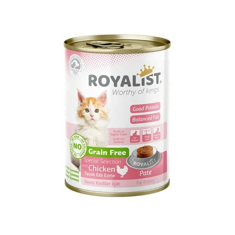 Humides Chat-Royalist Pâté pour chatons au poulet en sauce – 400g-Tunisie