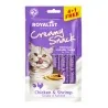 Friandises Chat-Royalist Friandises crémeuses pour chats – Saveur poulet et crevettes – 5 x 15g-Tunisie