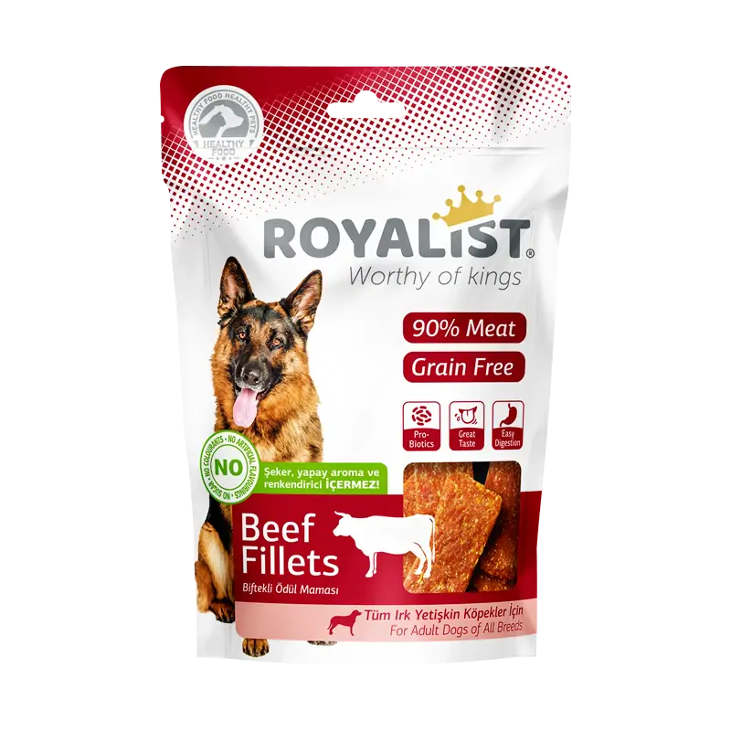 Friandises Chien-Royalist - Friandises pour chiens - Filets de bœuf tendres - 80g-Tunisie