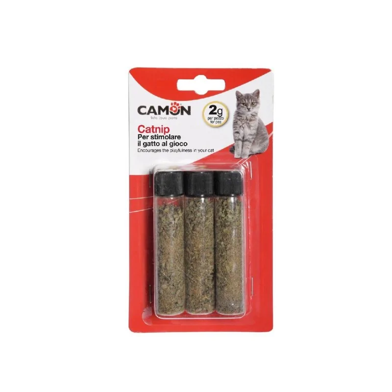 Friandises Chat-Camon Herbe à Chat Naturelle (Catnip) - Pack de 3 x 2g-Tunisie