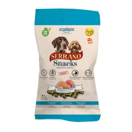 Friandises Chien-Serrano Snacks pour chiens – Saveur Saumon et Thon, 100g-Tunisie