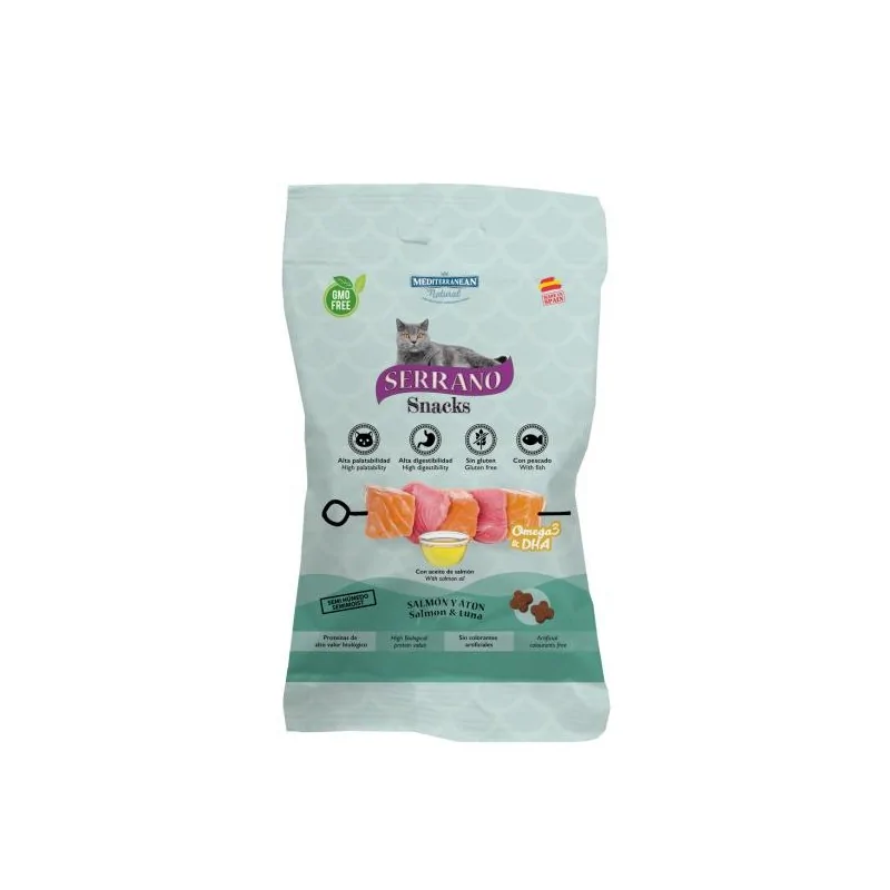 Friandises Chat-Serrano Snacks pour chats – Anti-Boules de Poils au Poulet, 50g-Tunisie