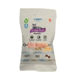 Serrano Snacks pour chats – Mini Bouchées au Poulet, 50g