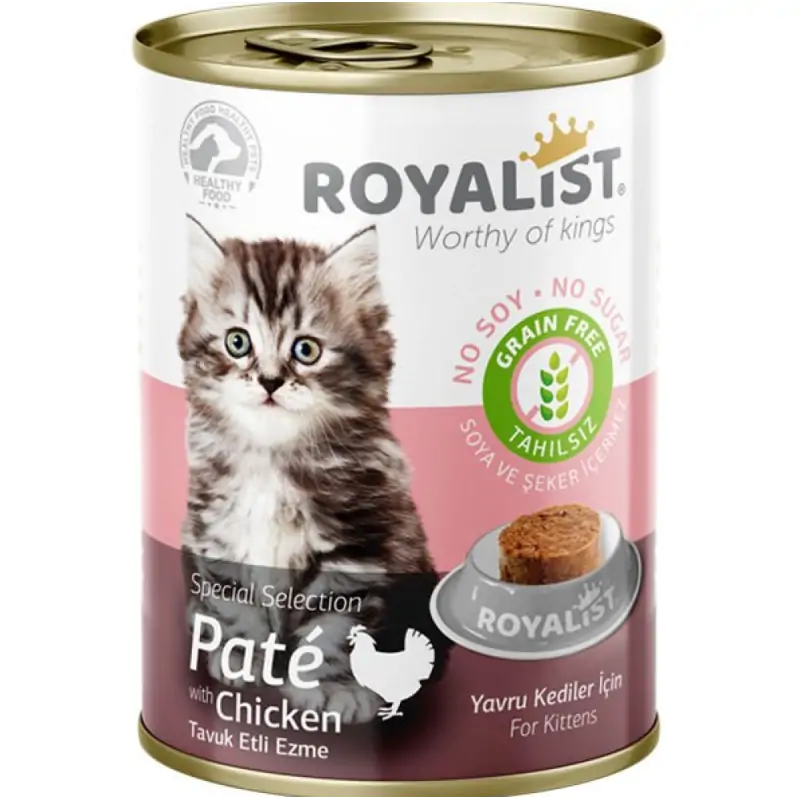 Humides Chat-Pâté pour Chatons au Poulet – Royalist – 400 g-Tunisie