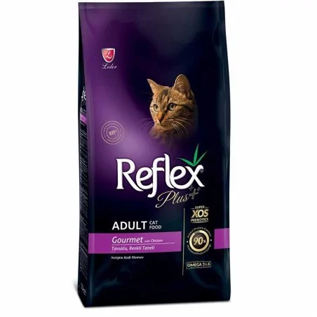 Croquettes Chat-Reflex Plus Gourmet au Poulet pour Chats Adultes – 1,5 kg-Tunisie