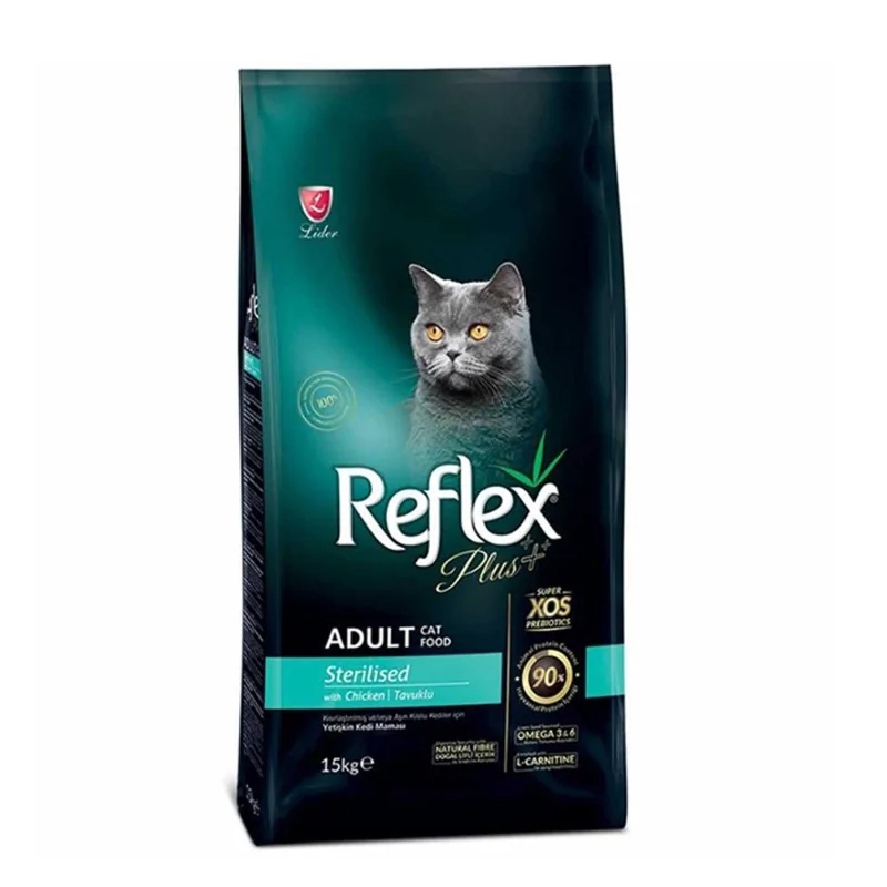 Croquettes Chat-Reflex Plus Sterilised au Poulet pour Chats Adultes – 15 kg-Tunisie