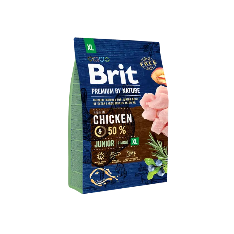 Croquette Chien-Brit Premium by Nature Junior XL au Poulet 3 kg-Tunisie