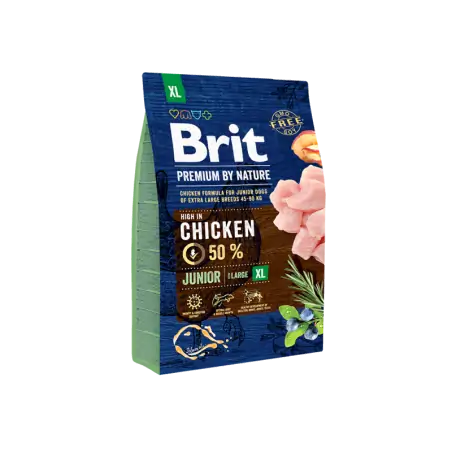 Croquette Chien-Brit Premium by Nature Junior XL au Poulet 3 kg-Tunisie