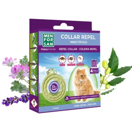 Collier & pipettes Anti Puce Chat-Collier Anti-Insectes pour Chats (33 cm)-Tunisie