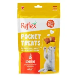 Reflex Friandises Fourrées pour Chats Adultes Sensibles - 60g