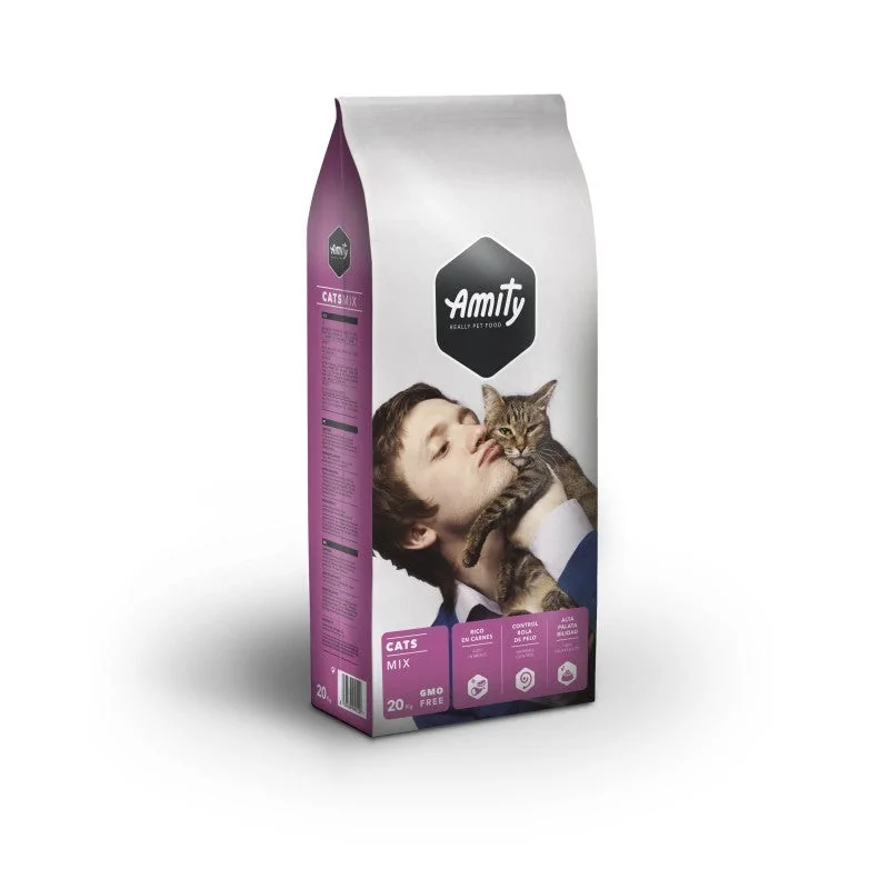 Croquettes Chat-AMITY - CATS MIX CROQUETTE POUR CHATS ADULTE AU POULET 20 KG-Tunisie