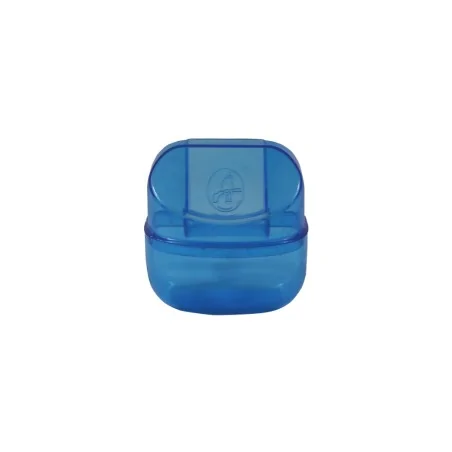 Accessoires Oiseaux-Mangeoire-Abreuvoir en Plastique Bleu pour Petits Oiseaux – Avec Couvercle-Tunisie