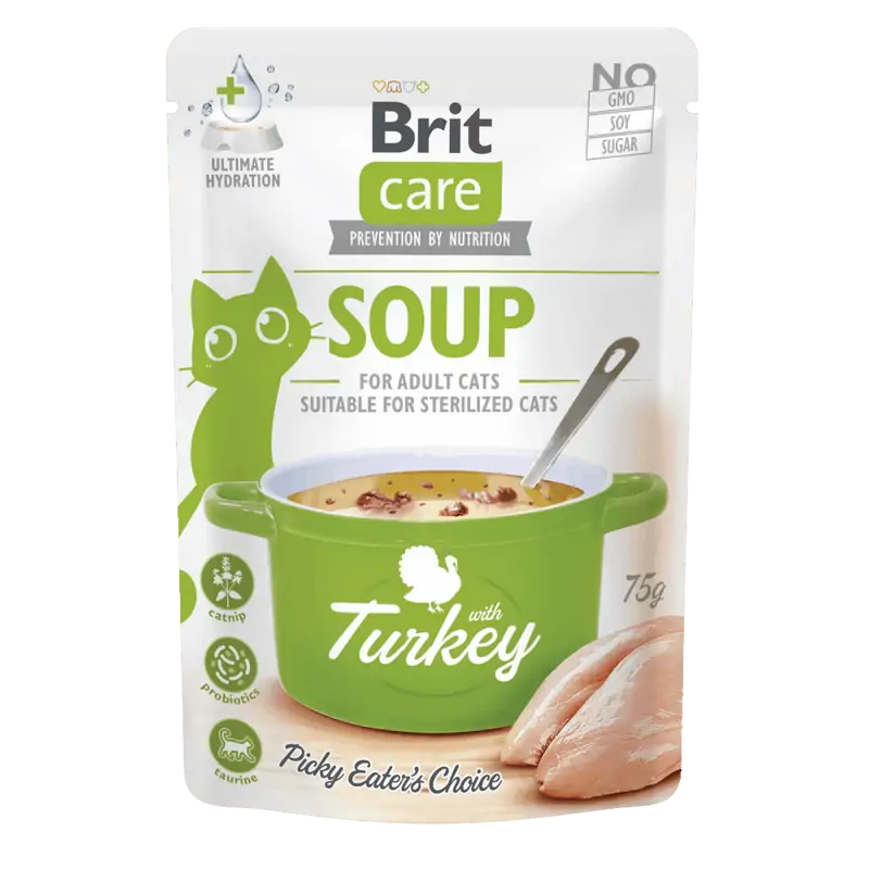 Humides Chat-Brit Care Cat Soupe à la Dinde 75g-Tunisie