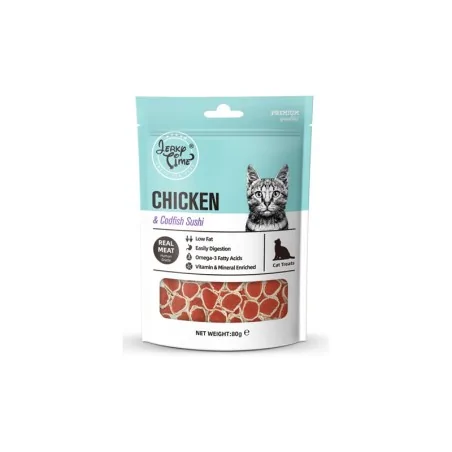 Friandises Chat-Jerky Time Sushi Poulet et Cabillaud 80g-Tunisie