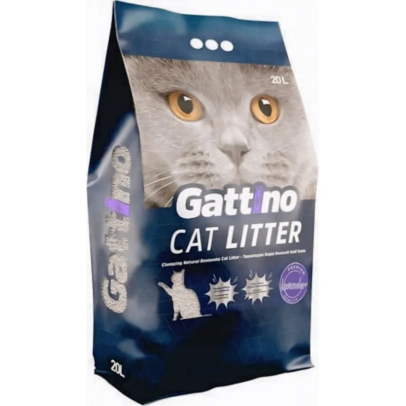 Litières Agglomérantes-Gattino – Litière Agglomérante Parfumée Lavande - 20 L-Tunisie