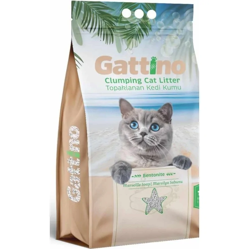 Litières Agglomérantes-Gattino – Litière Agglomérante Parfumée Savon de Marseille – 5 L-Tunisie