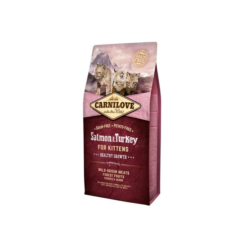 Croquettes Chat-Carnilove Saumon & Dinde pour Chatons - 6 kg-Tunisie