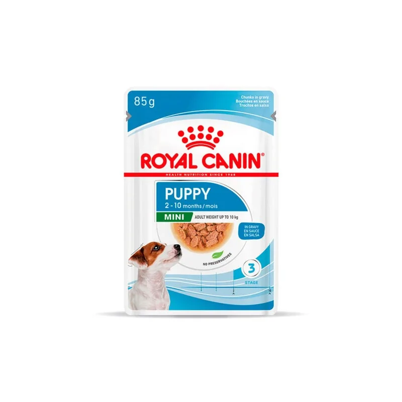 Humides Chien-Royal Canin – Pochon en Sauce pour Chiot Mini – 85 g-Tunisie