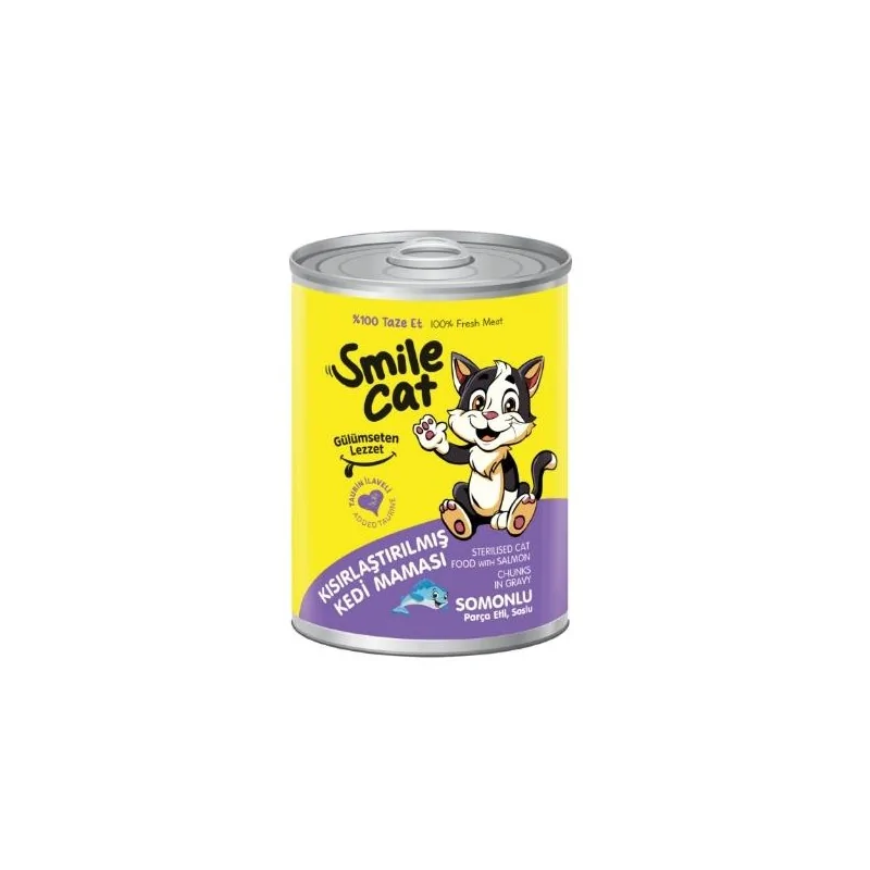Humides Chat-Smile – Bouchées pour Chat Stérilisé – Saumon – 400 g-Tunisie