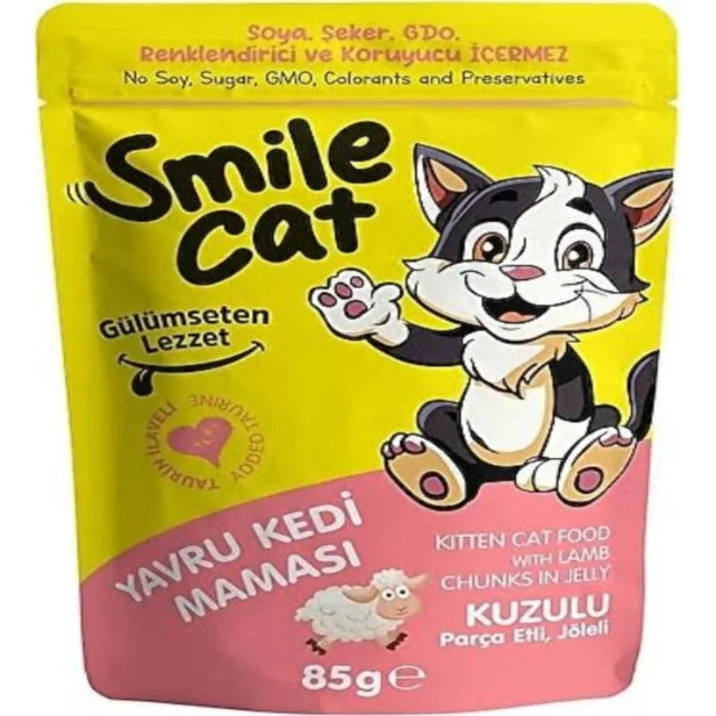 Humides Chat-Smile – Pochon pour Chaton – Agneau en Gelée – 85 g-Tunisie