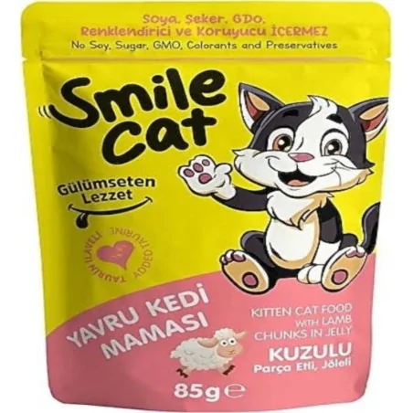 Humides Chat-Smile – Pochon pour Chaton – Agneau en Gelée – 85 g-Tunisie