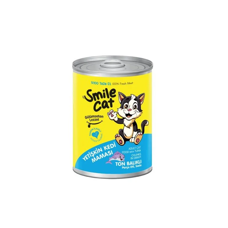 Humides Chat-Smile – Bouchées pour Chat Adulte – Thon en Sauce – 400 g-Tunisie