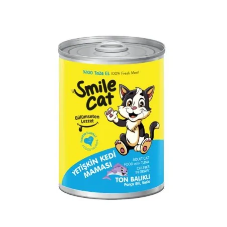 Humides Chat-Smile – Bouchées pour Chat Adulte – Thon en Sauce – 400 g-Tunisie