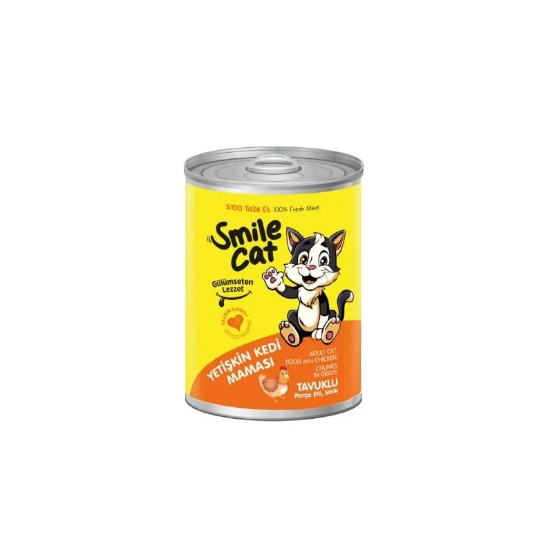 Humides Chat-Smile – Bouchées pour Chat Adulte – Poulet en Sauce – 400 g-Tunisie
