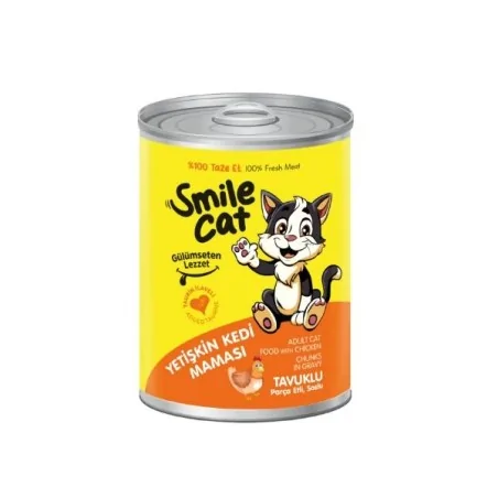 Humides Chat-Smile – Bouchées pour Chat Adulte – Poulet en Sauce – 400 g-Tunisie