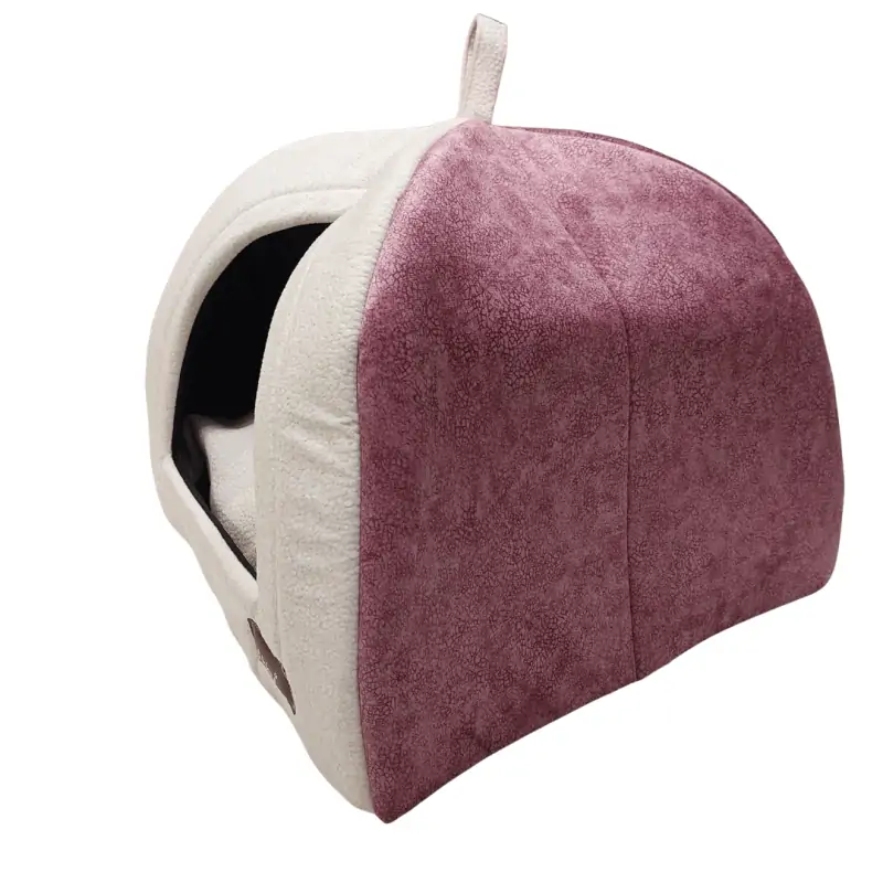 couchage-Tente AZ pour Chat ou Petit Chien – 43x43x43 cm – Vieux Rose-Tunisie
