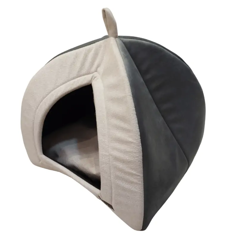 couchage-Tente AZ pour Chat ou Petit Chien – 43x43x43 cm – Gris Anthracite-Tunisie