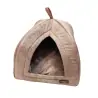 couchage-copy of Tente AZ pour Chat ou Petit Chien – 43x43x43 cm – Marron Clair Effet Daim-Tunisie