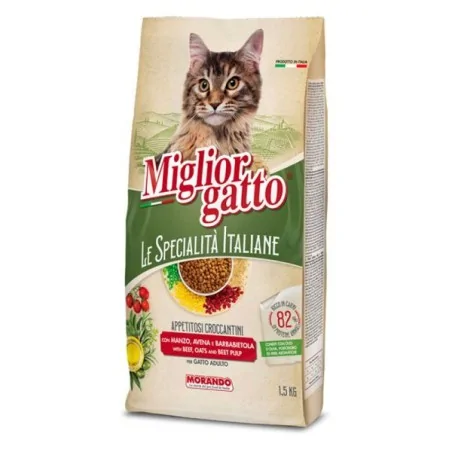 Croquettes Chat-Miglior Gatto – Croquettes Spécialités Italiennes – Bœuf, Avoine & Betterave – 1,5 kg-Tunisie