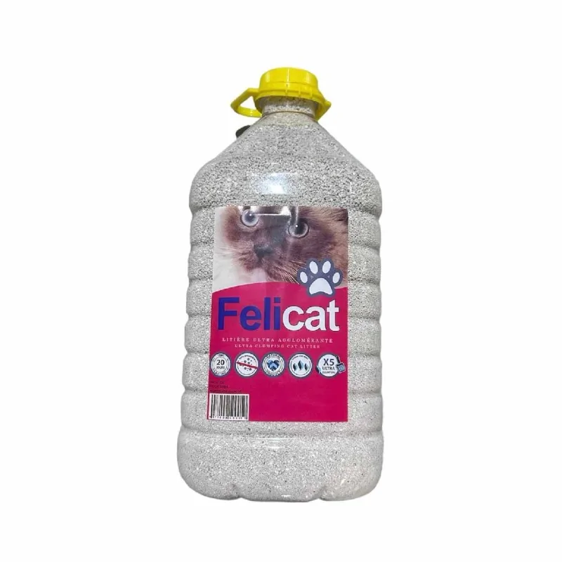 Litières Agglomérantes-FELICAT Litière Agglomérante Classic 5LT-Tunisie